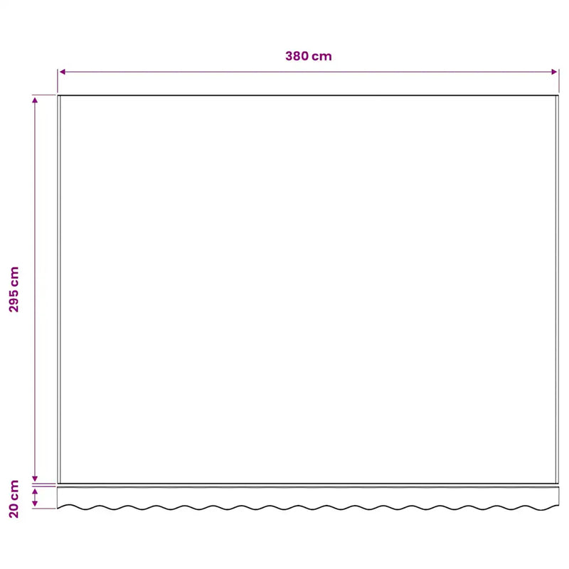 Awning Replacement Fabric Anthracite and White 400x300 cm Polyester