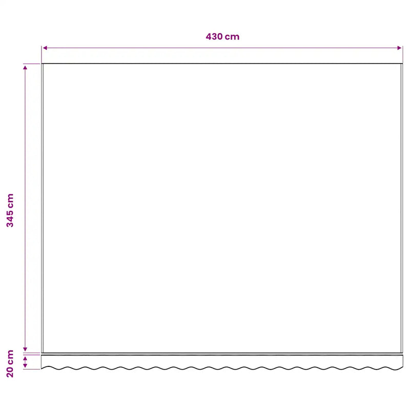 Awning Replacement Fabric Anthracite and White 450x350 cm Polyester