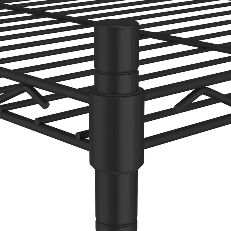 vidaXL 3-Tier Storage Rack with Wheels 60x35x81 cm Black 150 kg