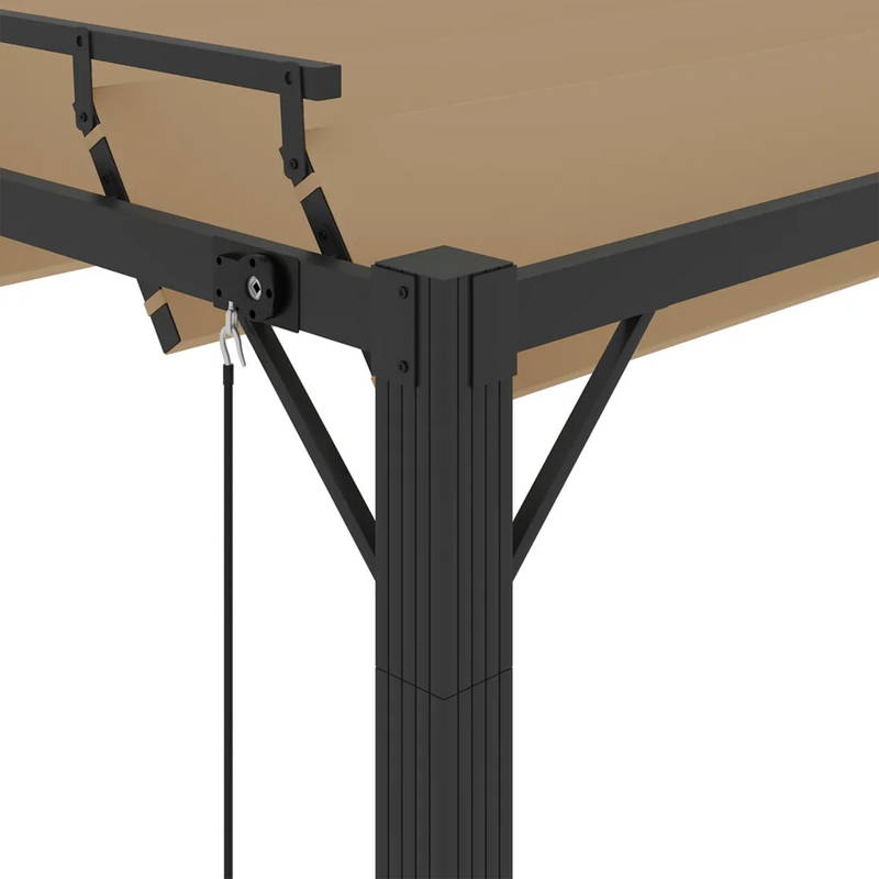 Gazebo with Louvered Roof 3x4 m Taupe Fabric and Aluminium