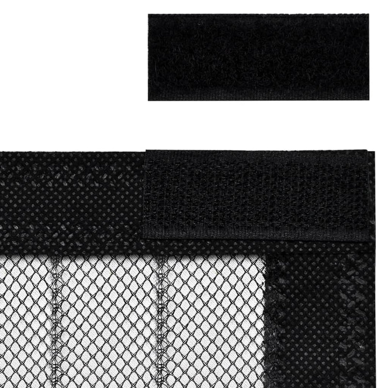 vidaXL Insect Door Curtains 2 pcs with Magnet Blocks Black 210x90 cm