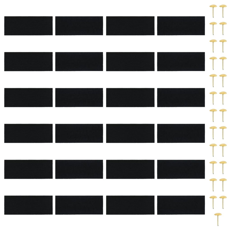 vidaXL Insect Door Curtains 2 pcs with Magnet Blocks Black 220x110 cm