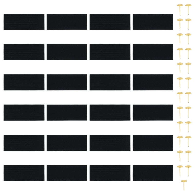 vidaXL Insect Door Curtains 2 pcs with Magnet Blocks Black 220x130 cm