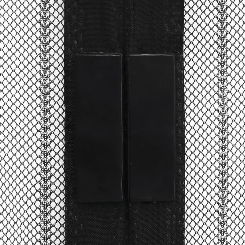 vidaXL Insect Door Curtains 2 pcs with Magnet Blocks Black 220x130 cm