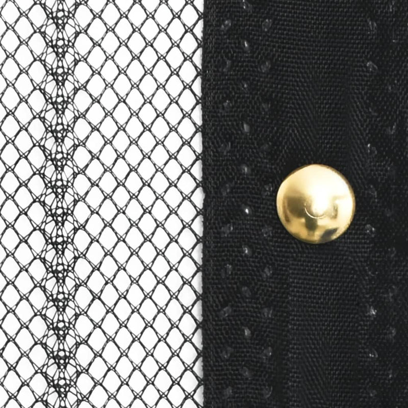 vidaXL Insect Door Curtains 2 pcs with Magnet Blocks Black 220x130 cm