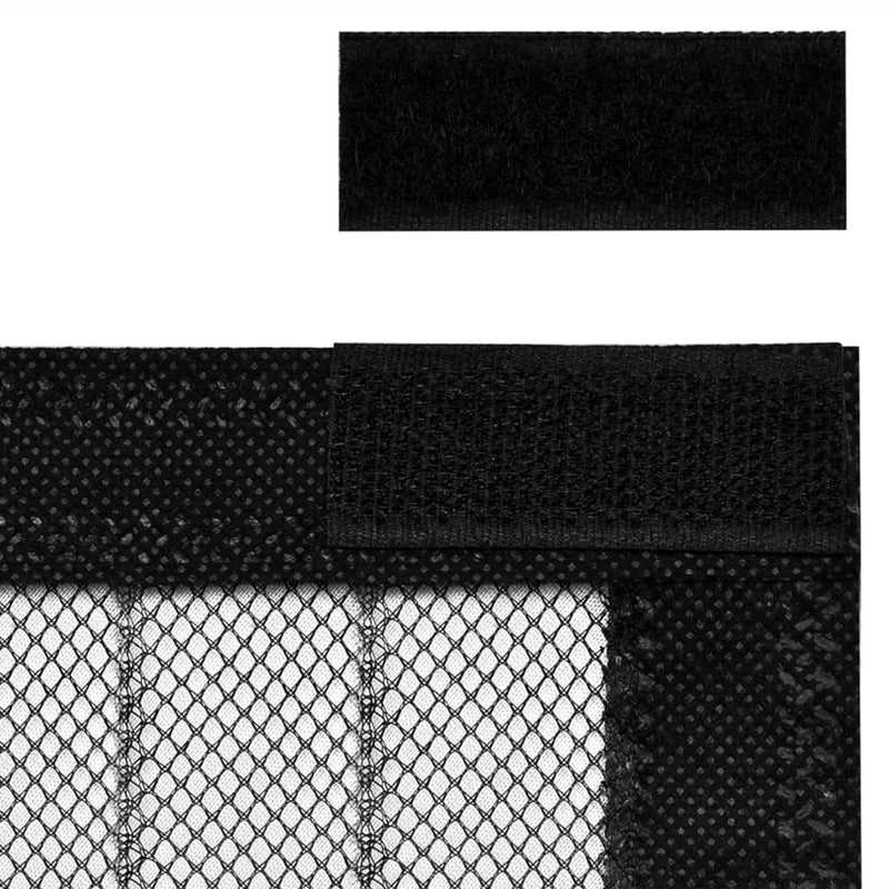 vidaXL Insect Door Curtains 2 pcs with Magnet Blocks Black 230x160 cm