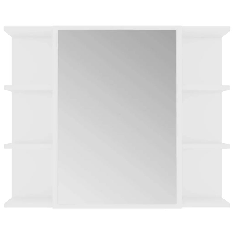 3 Piece Bathroom Furniture Set White Engineered Wood