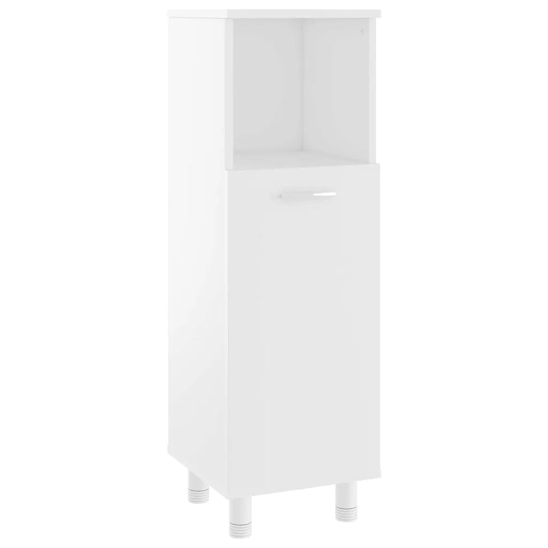 3 Piece Bathroom Furniture Set White Engineered Wood