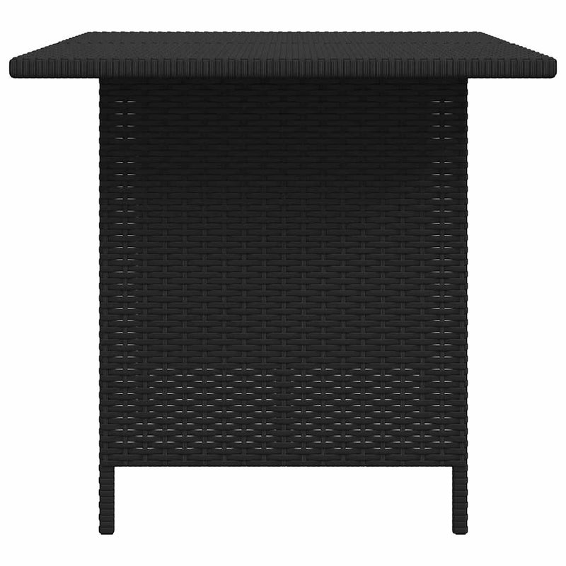 vidaXL Garden Dining Table Black 110x70x65 cm Poly Rattan