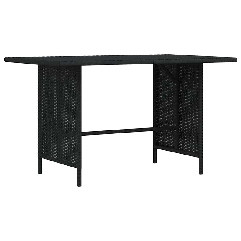 vidaXL Garden Dining Table Black 110x70x65 cm Poly Rattan