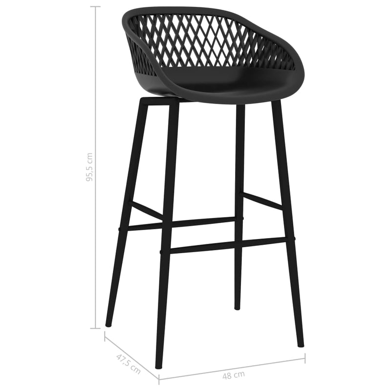 vidaXL 5 Piece Bar Set Black