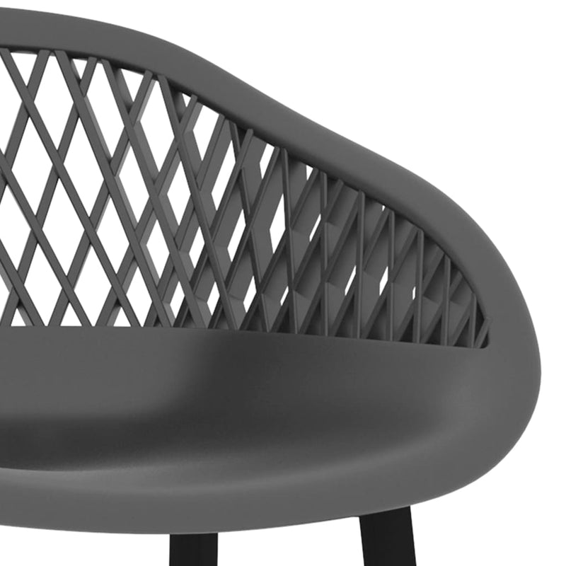 vidaXL 5 Piece Bar Set Black and Grey
