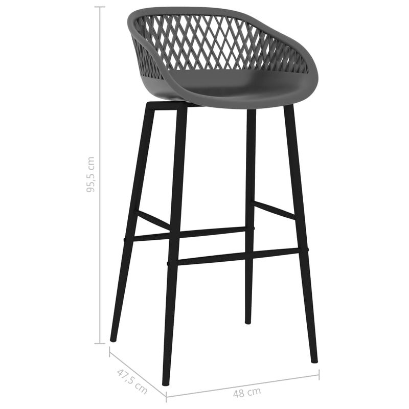 vidaXL 5 Piece Bar Set Black and Grey