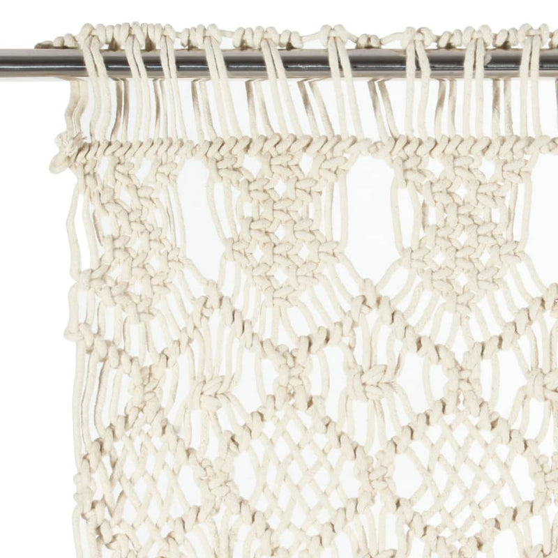 vidaXL Macrame Curtain 140x240 cm Cotton