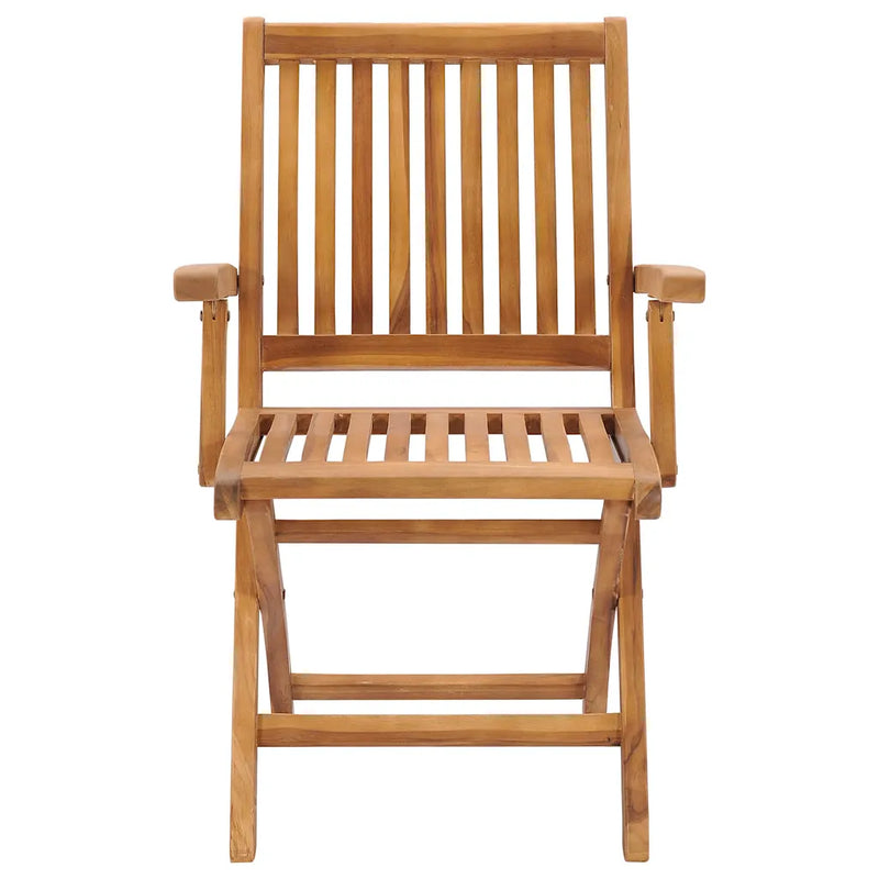 Folding Chairs 2 pcs Solid Teak Wood