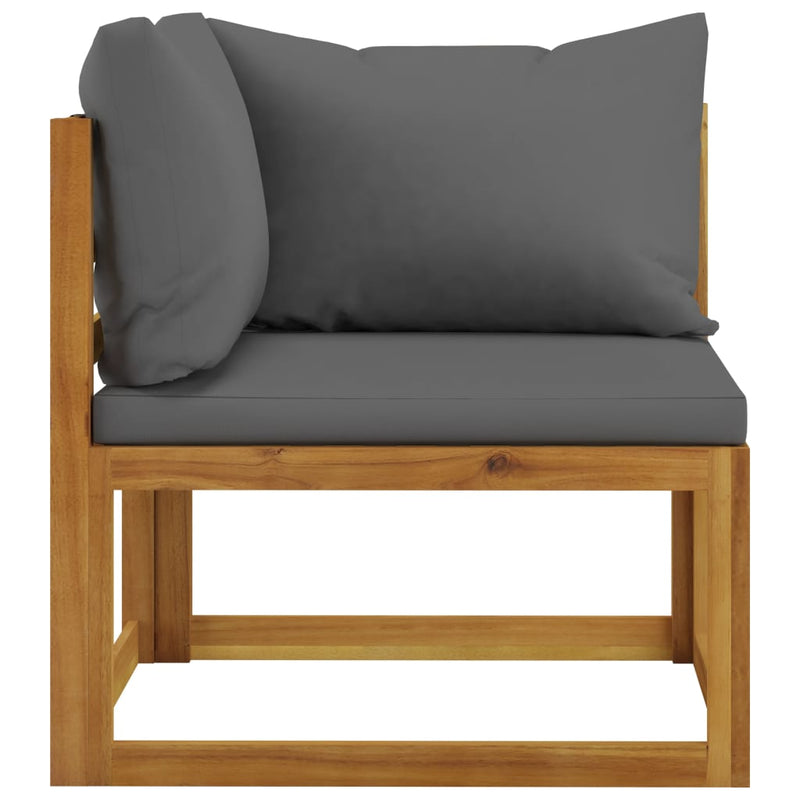 vidaXL 4 Piece Garden Lounge Set with Cushion Solid Acacia Wood