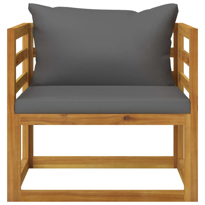 vidaXL 5 Piece Garden Lounge Set with Cushion Solid Acacia Wood