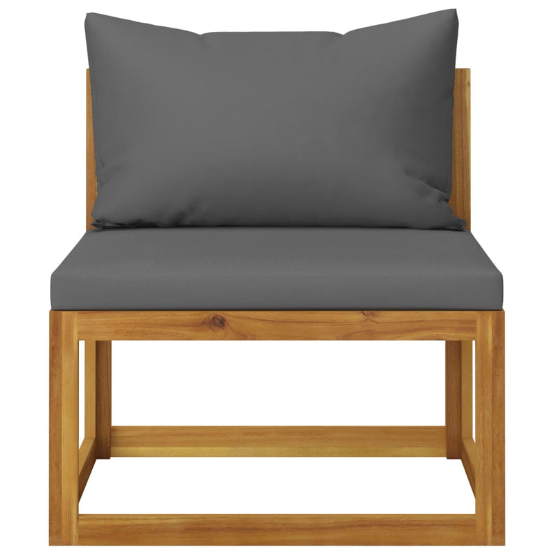 vidaXL 4 Piece Garden Lounge Set with Cushion Solid Acacia Wood