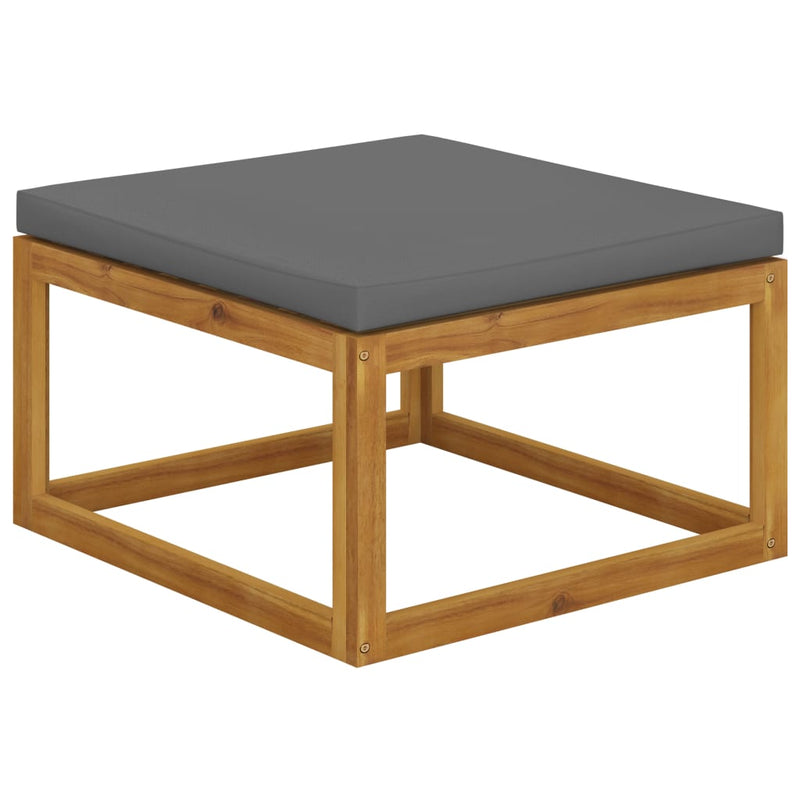 vidaXL 4 Piece Garden Lounge Set with Cushion Solid Acacia Wood