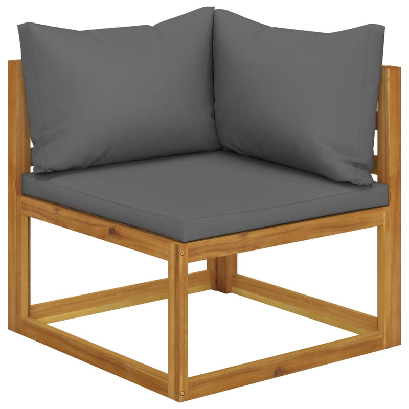 vidaXL 4 Piece Garden Lounge Set with Cushion Solid Acacia Wood