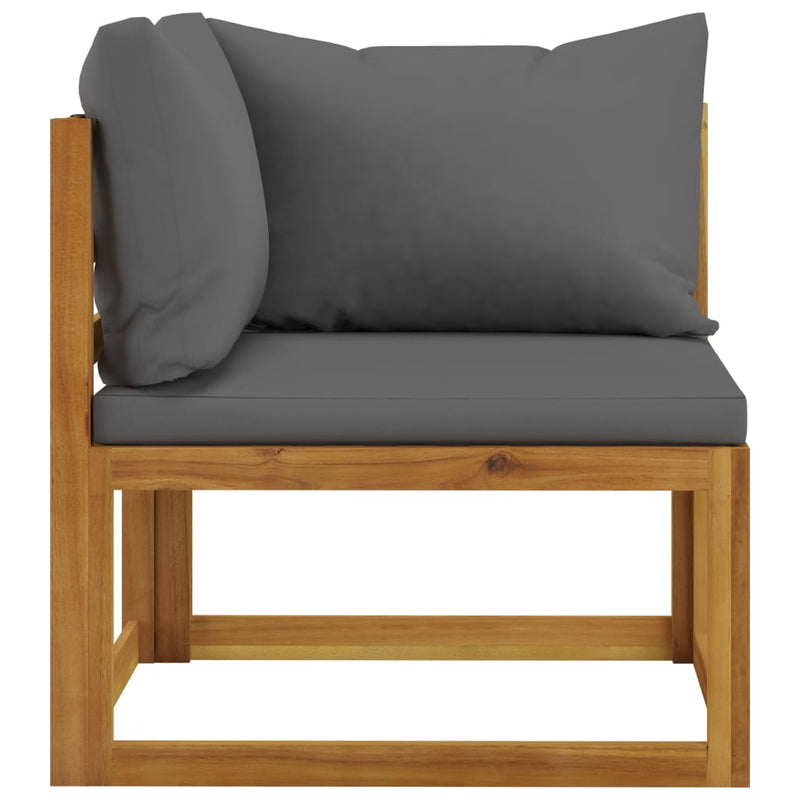 vidaXL 4 Piece Garden Lounge Set with Cushion Solid Acacia Wood