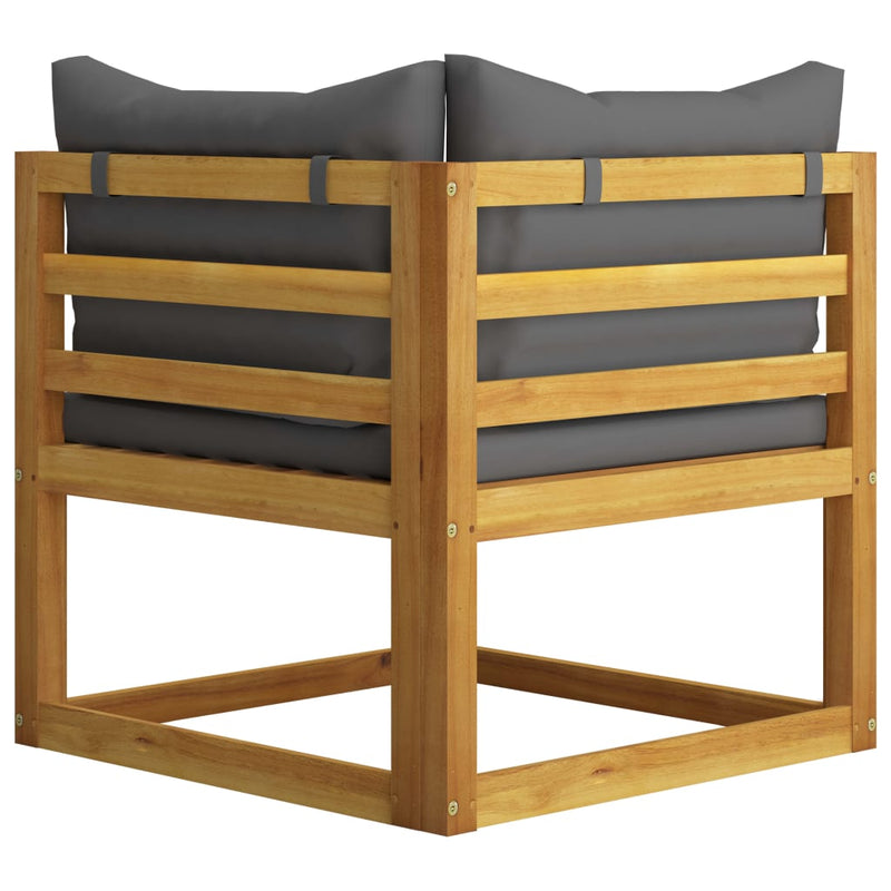 vidaXL 4 Piece Garden Lounge Set with Cushion Solid Acacia Wood