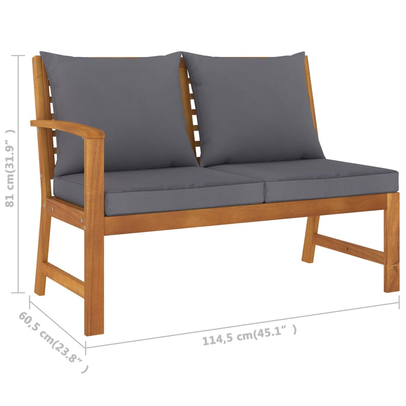 vidaXL 9 Piece Garden Lounge Set with Cushion Solid Acacia Wood