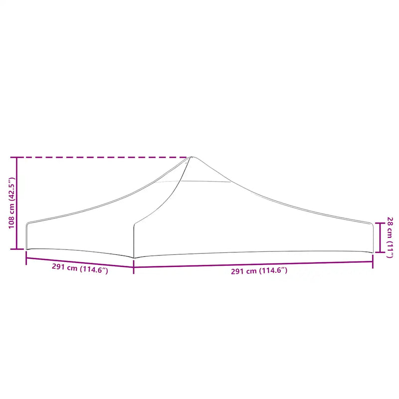 Party Tent Roof 3x3 m Beige 270 g/m��