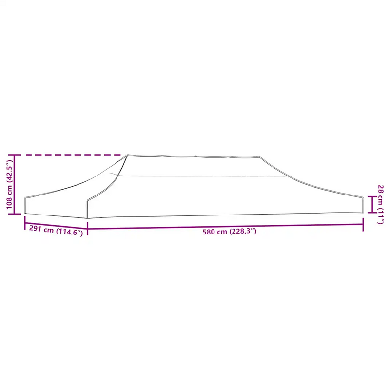 Party Tent Roof 6x3 m Taupe 270 g/m��
