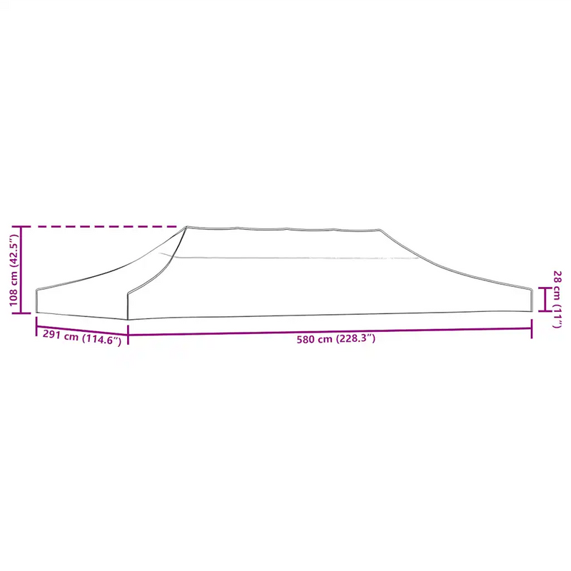 Party Tent Roof 6x3 m Terracotta 270 g/m��