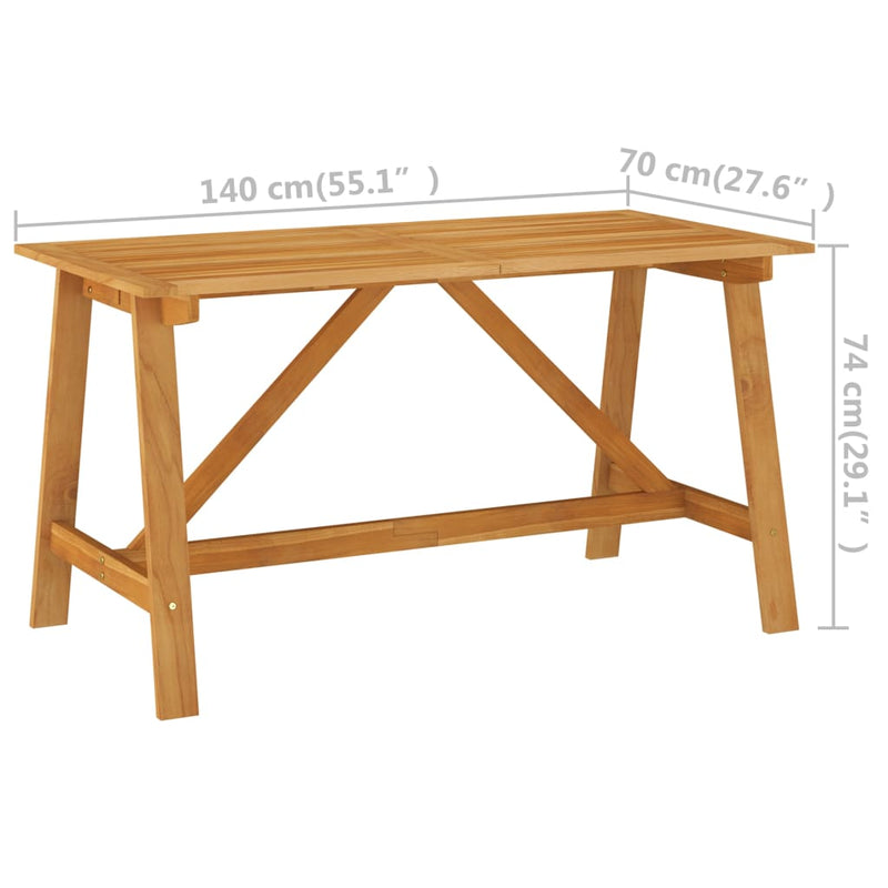 vidaXL 5 Piece Garden Dining Set Solid Acacia Wood