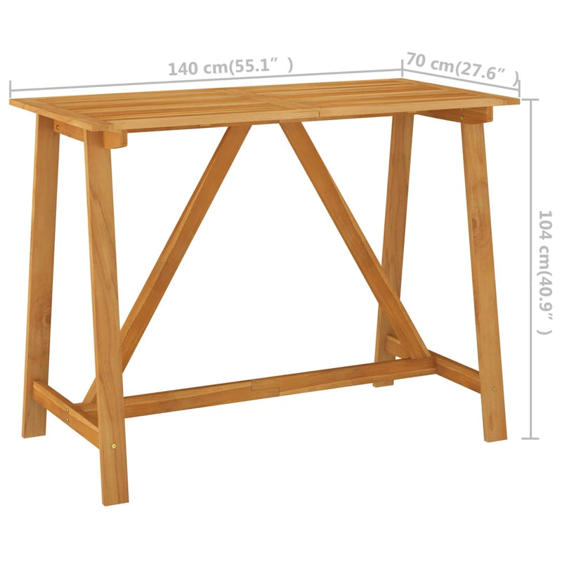 5 Piece Outdoor Bar Set Solid Acacia Wood
