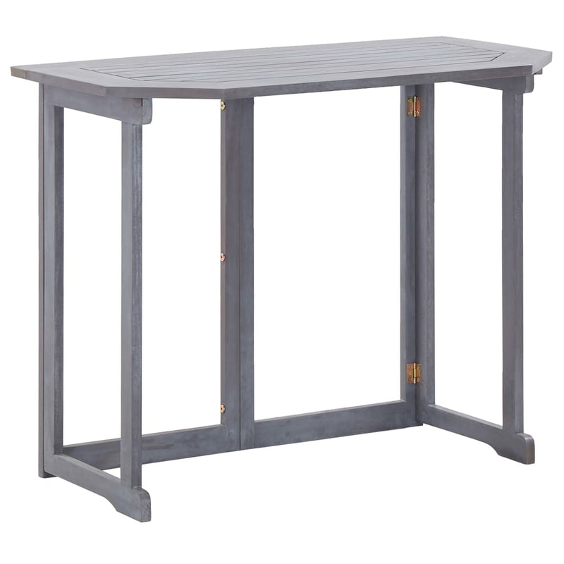 vidaXL 2 Piece Bistro Set Solid Acacia Wood Grey