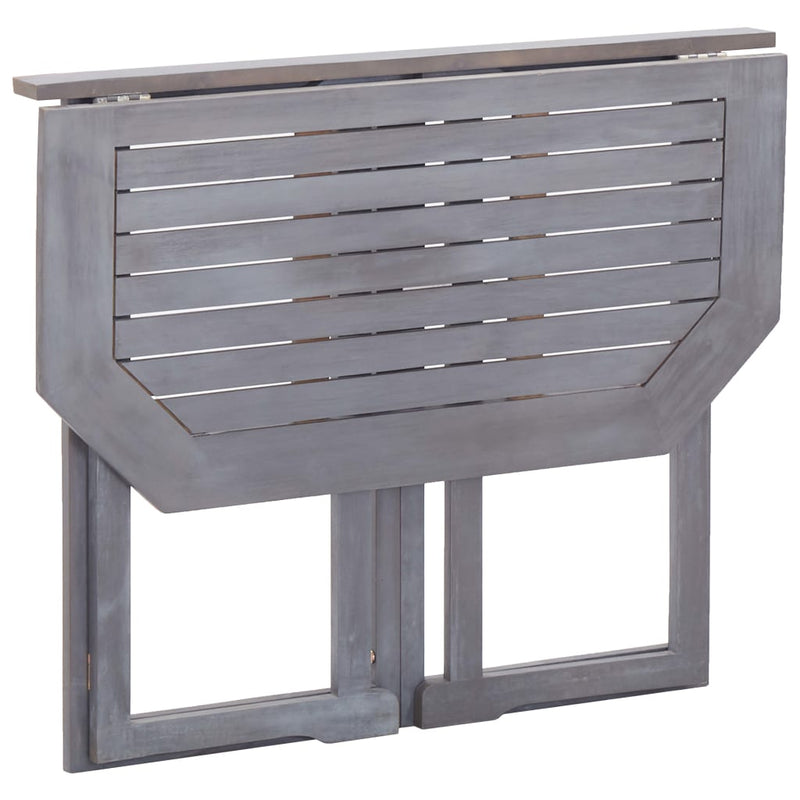 vidaXL 2 Piece Bistro Set Solid Acacia Wood Grey