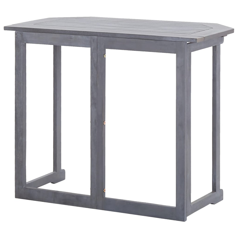 vidaXL 2 Piece Bistro Set Solid Acacia Wood Grey