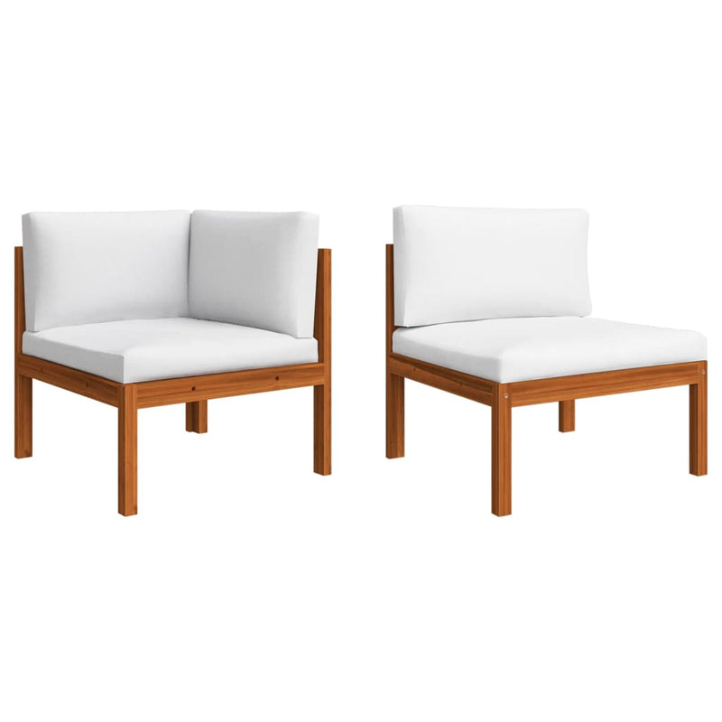 vidaXL 4-Seater Garden Sofa with Cushion Wood Acacia&Rope