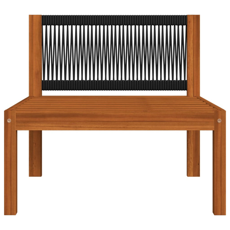 vidaXL 6 Piece Garden Lounge Set with Cushions Cream Wood Acacia&Rope