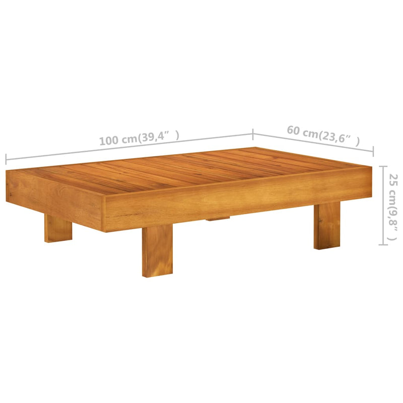 vidaXL 6 Piece Garden Lounge Set with Cushions 100x60 cm Acacia Wood