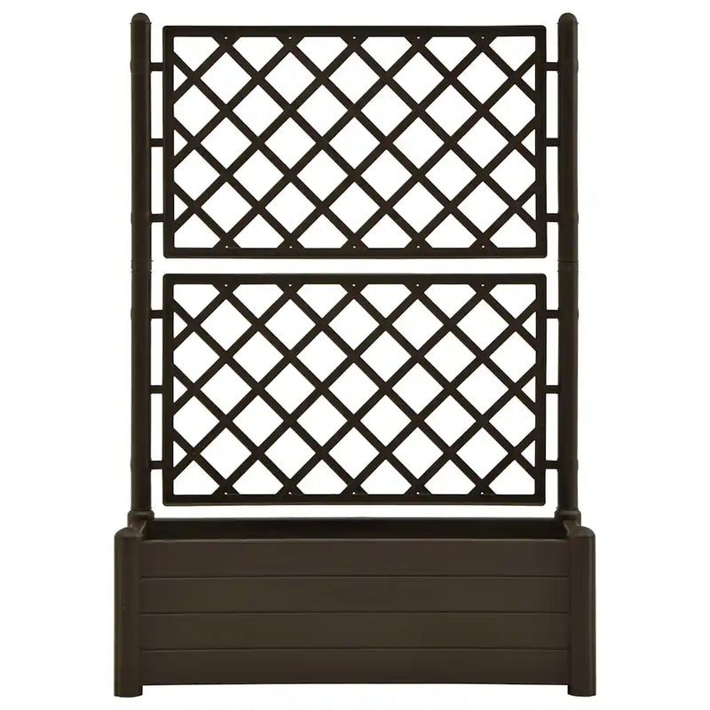 Garden Planter with Trellis 100x43x142 cm PP Mocha