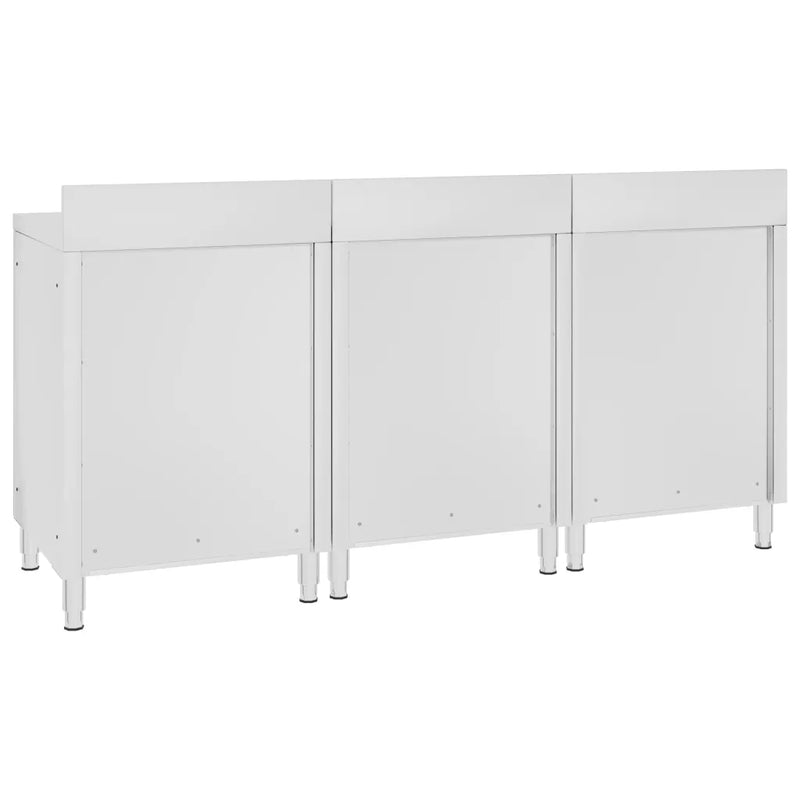 Commercial Work Table Cabinet 180x60x96 cm Stainless Steel