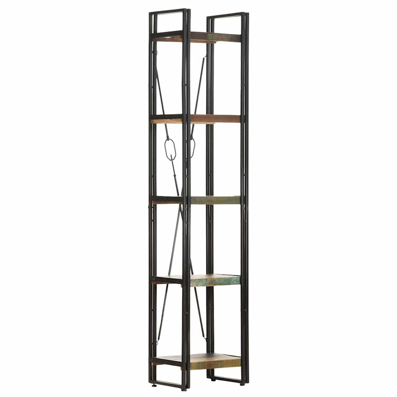 5-Tier Bookcase 40x30x180 cm Solid Reclaimed Wood