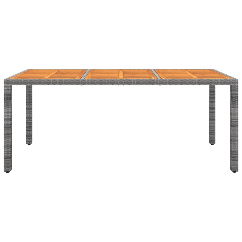 vidaXL 7 Piece Garden Dining Set Poly Rattan Grey