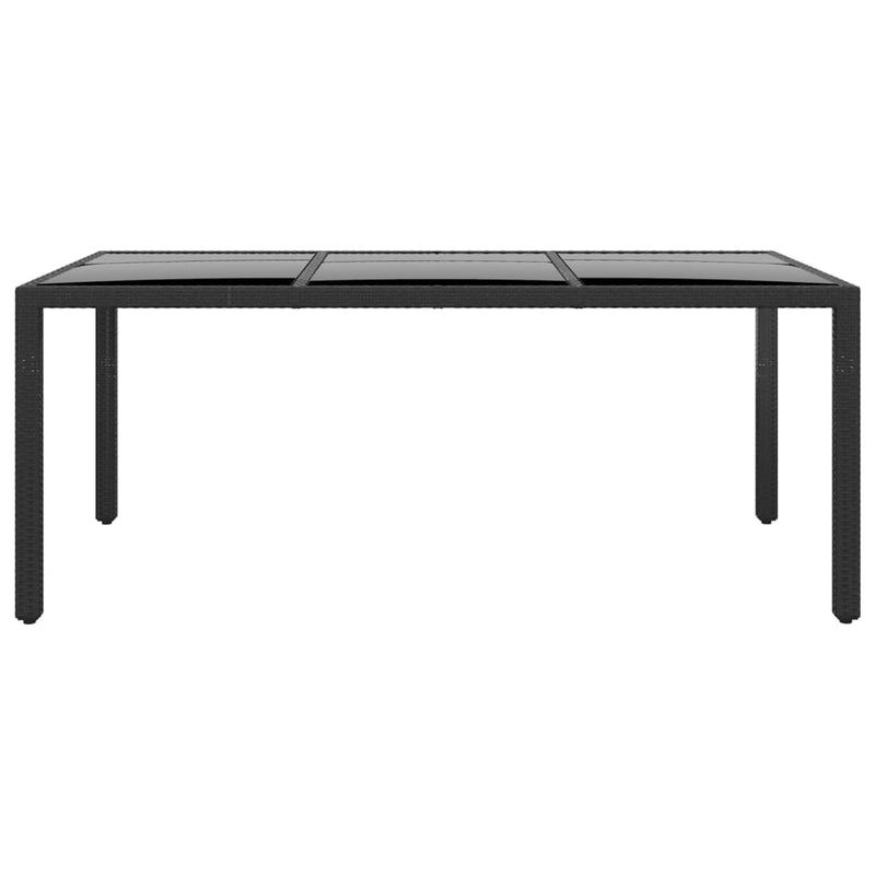 vidaXL 9 Piece Garden Dining Set Poly Rattan Black