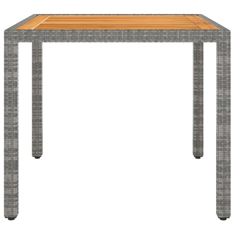 vidaXL 3 Piece Garden Dining Set Poly Rattan Grey