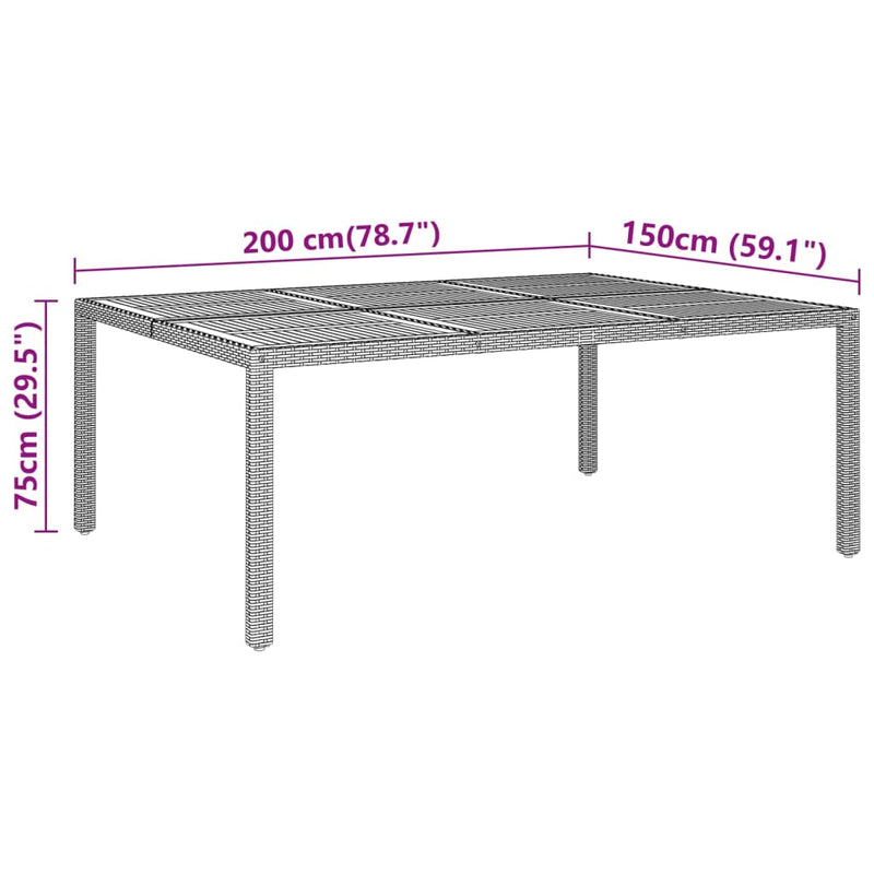 vidaXL 11 Piece Garden Dining Set Poly Rattan Black