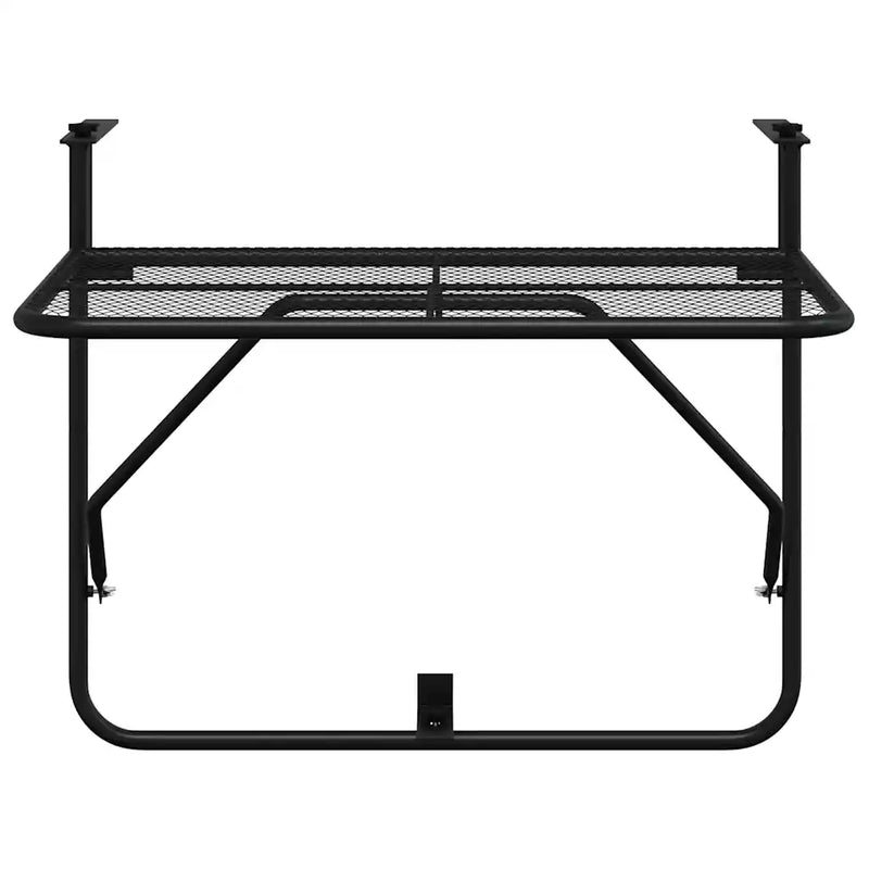 Balcony Table Black 60x40 cm Steel