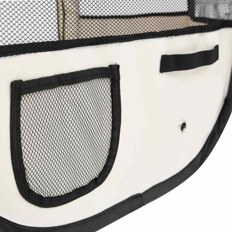 vidaXL Foldable Dog Playpen with Carrying Bag Blue 145x145x61 cm