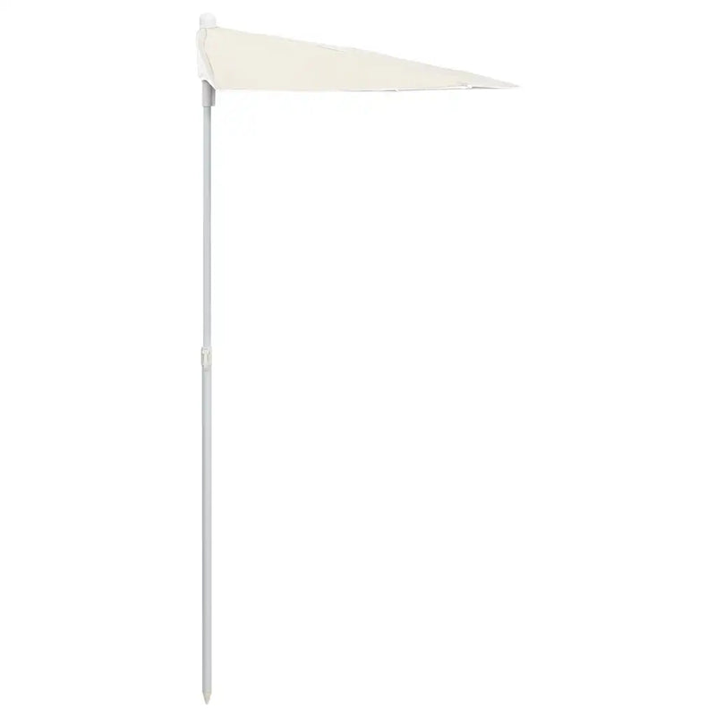 Garden Half Parasol with Pole 180x90 cm Sand