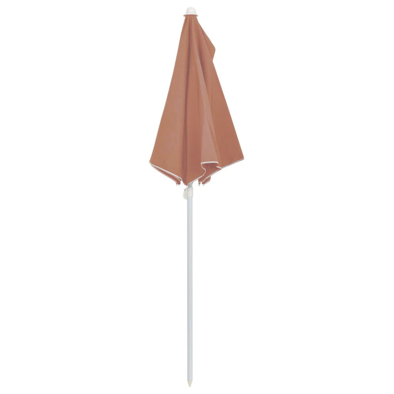 vidaXL Garden Half Parasol with Pole 180x90 cm Terracotta