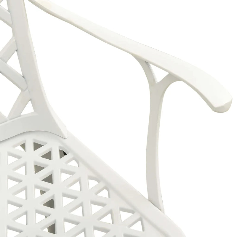 Garden Chairs 4 pcs Cast Aluminium White